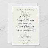 Swash Font Writing Calligraphy Rustic Wedding Kaart (Voorkant)