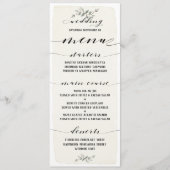 Swash Font Writing Calligraphy Rustic Wedding Menu (Voorkant)