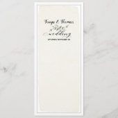 Swash Font Writing Calligraphy Rustic Wedding Menu (Achterkant)