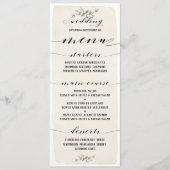 Swash Font Writing Calligraphy Rustic Wedding Menu (Voorkant)