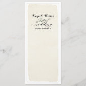 Swash Font Writing Calligraphy Rustic Wedding Menu (Achterkant)