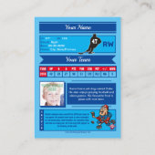 Swash Hockey Trading Kaart - aangepaste statistiek Contactkaartje (Achterkant)