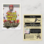 Swash Hockey Trading Kaart - aangepaste statistiek Contactkaartje (Voorkant / Achterkant)