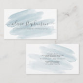 Swash van pure, blauwe Waterverf Visitekaartje (Voorkant / Achterkant)