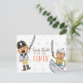 Swashbuckler Bedankt Briefkaart (Staand voorkant)