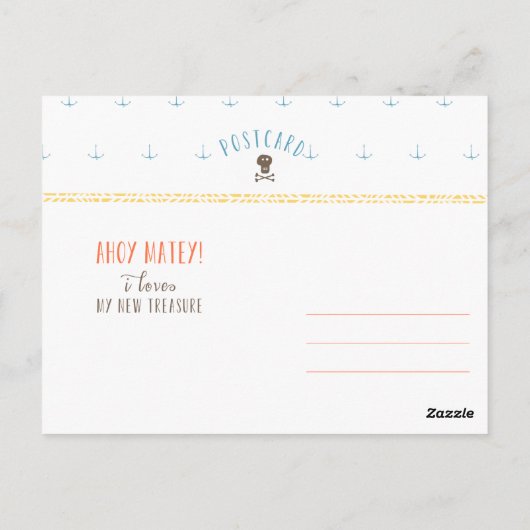 Swashbuckler Bedankt Briefkaart (Achterkant)