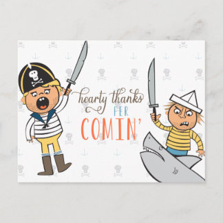 Swashbuckler Bedankt Briefkaart