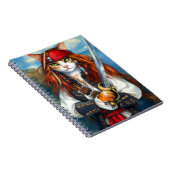 Swashbuckler Pirate Cat | Fantasy Character Art Notitieboek (Rechterzijde)