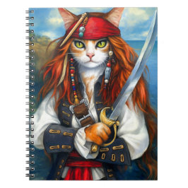 Swashbuckler Pirate Cat | Fantasy Character Art Notitieboek