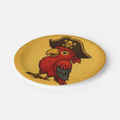 Swashbuckling Pirate Parrot Treasure Papieren Bordje (Gekanteld)