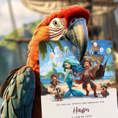 Swashbuckling Piraten & Zeemeerminnen Verjaardags Kaart