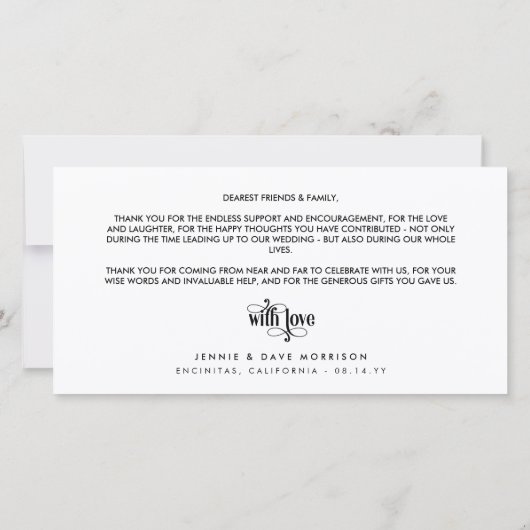 Swashy Retro Font 3 Trouwfoto's Bedankt (Achterkant)