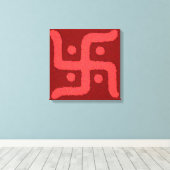 Swastik2 uitgerekt canvas Print (Insitu (Houten vloer))