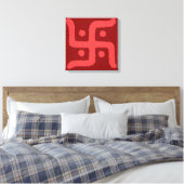 Swastik2 uitgerekt canvas Print (Insitu (Slaapkamer))