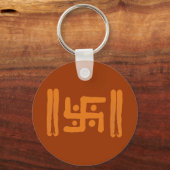 Swastika : Indiaas symbool voor religie Sleutelhanger (Voorkant)