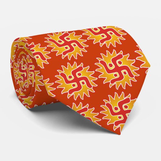 Swastika : Indiaas traditioneel symbool Stropdas (Opgerold)