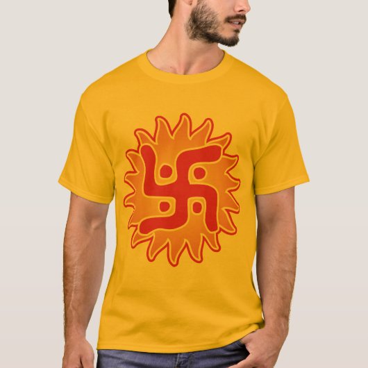 Swastika : Indiaas traditioneel symbool T-shirt (Voorkant)