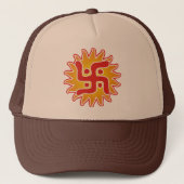 Swastika : Indiaas traditioneel symbool Trucker Pet (Voorkant)