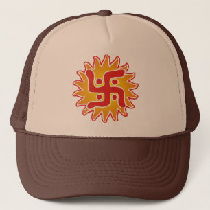 Swastika : Indiaas traditioneel symbool Trucker Pet