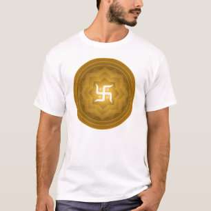 Swastika Lotus Design T-shirt