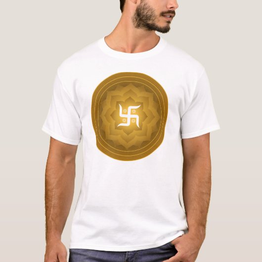 Swastika Lotus Design T-shirt (Voorkant)