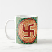 Swastika met de traditionele Indiase stijl Mandana Koffiemok (Links)