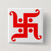 swastika vierkante button 5,1 cm (Voorkant)