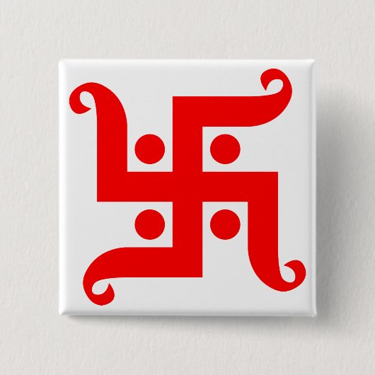 swastika vierkante button 5,1 cm (Voorkant)
