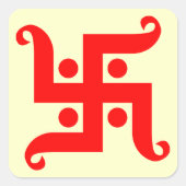 swastika vierkante sticker (Voorkant)