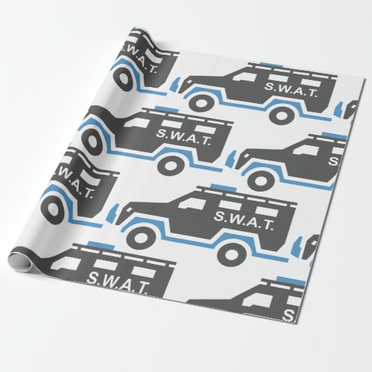 SWAT-auto Cadeaupapier (Uitgerold)
