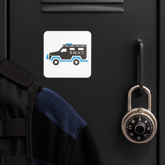 SWAT-auto Vierkante Sticker