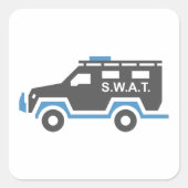 SWAT-auto Vierkante Sticker (Voorkant)