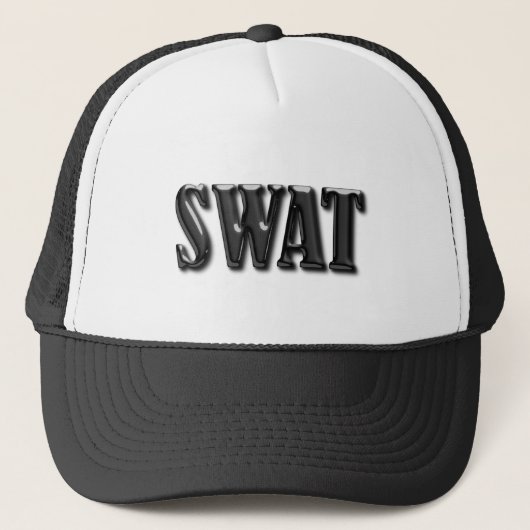 SWAT - dunne blauwe lijn Trucker Pet (Voorkant)
