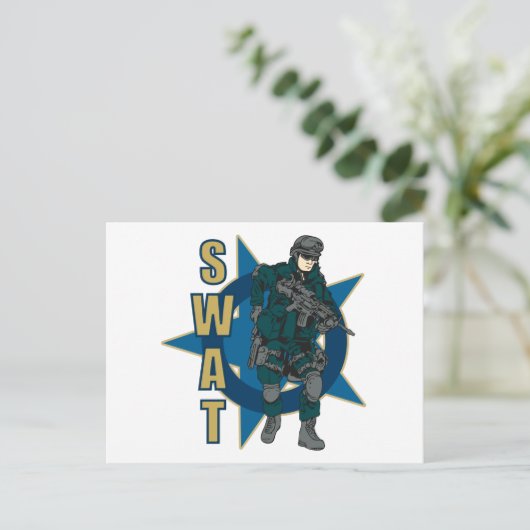 SWAT-functionaris Briefkaart (Staand voorkant)