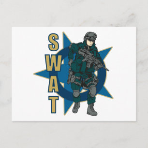 SWAT-functionaris Briefkaart