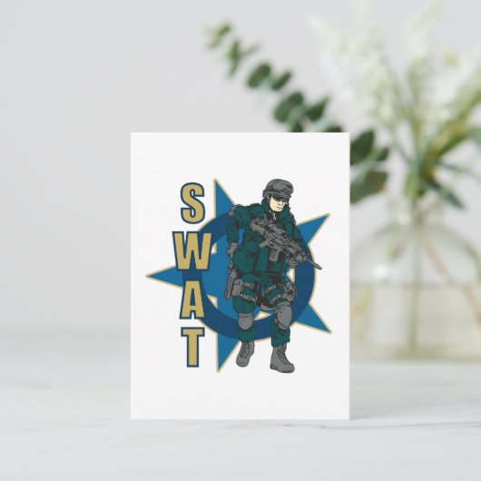 SWAT-functionaris Briefkaart (Staand voorkant)