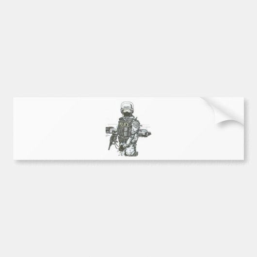 SWAT_Police_Officer Bumpersticker (Voorkant)