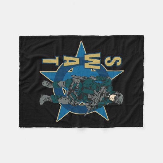SWAT-politieagent Fleece Deken (Voorkant (Horizontaal))