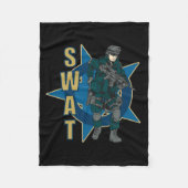 SWAT-politieagent Fleece Deken (Voorkant)