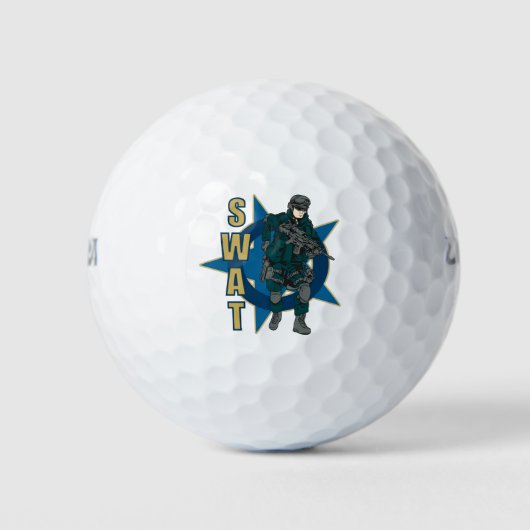 SWAT-politieagent Golfballen (Voorkant)