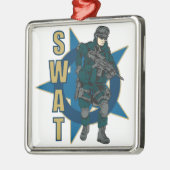SWAT-politieagent Metalen Ornament (Links)
