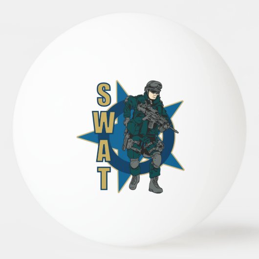 SWAT-politieagent Pingpongbal (Voorkant)