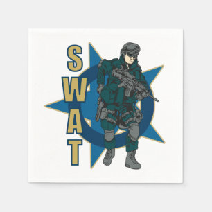 SWAT-politieagent Servetten