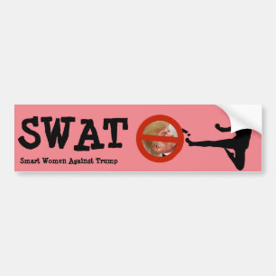 SWAT: Slimme vrouwen tegen Trump Bumpersticker