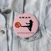 SWAT: Slimme vrouwen tegen Trump Ronde Button 4,0 Cm (In situ)