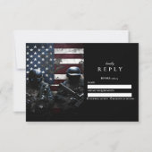 SWAT Team American Flag Graduation RSVP Kaartje (Voorkant)