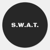 SWAT Team Boys Halloween Kostuum Kinder Tactische  Ronde Sticker (Voorkant)