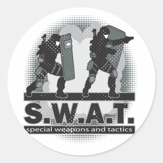 SWAT Team Entrance Ronde Sticker (Voorkant)