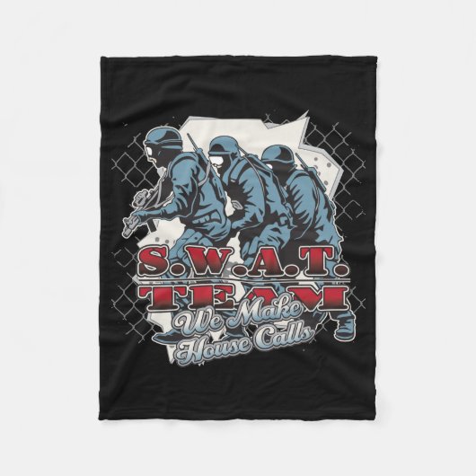 SWAT Team House Fleece Deken (Voorkant)