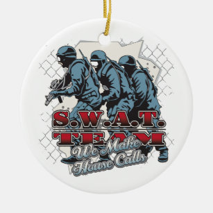 SWAT Team House Keramisch Ornament